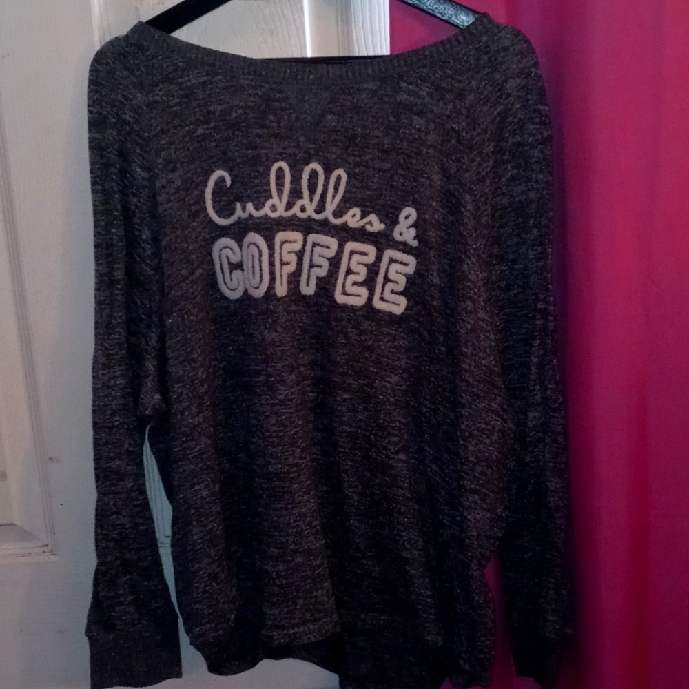 Secret Treasures Cuddles & Coffee pj top